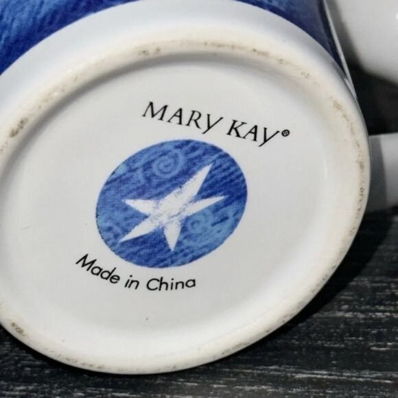 Mary Kay Dream Believe Achieve Mug Blue & White Ceramic Inspirational - Picture 4 of 6